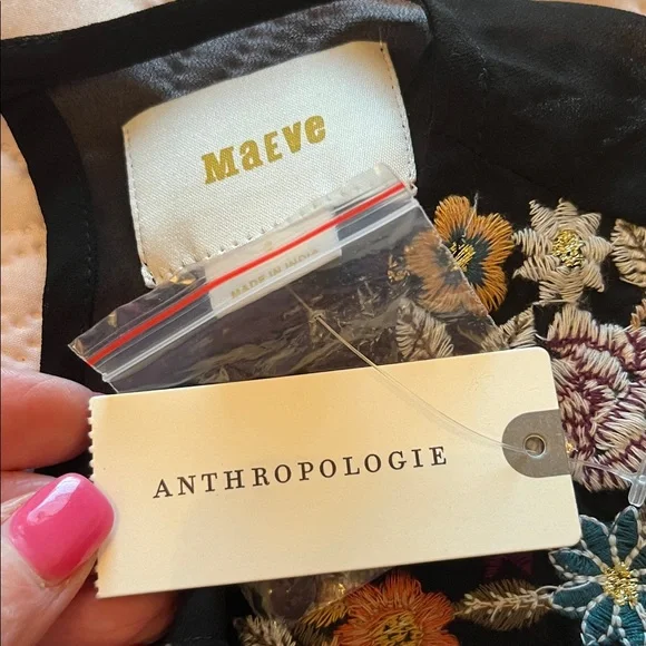 NWT Anthropologie Maeve Embroidered Floral Dress - Picture 8 of 13